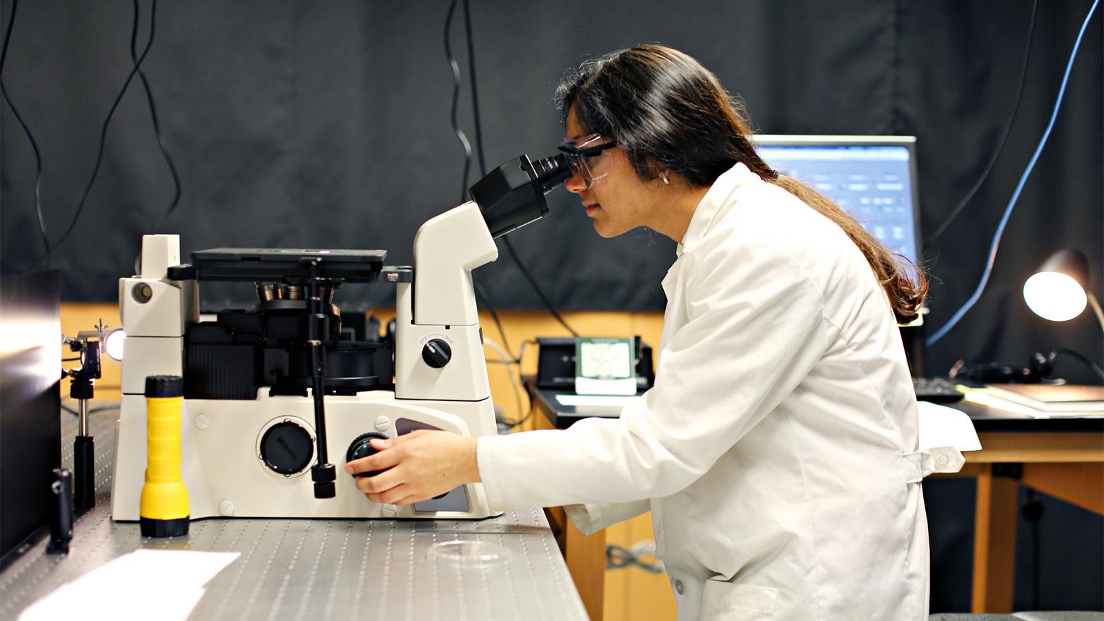 student in laboratory